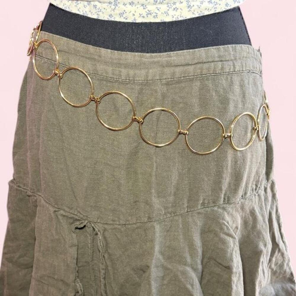 Gold-tone statement waist chain Western boho y2k festival